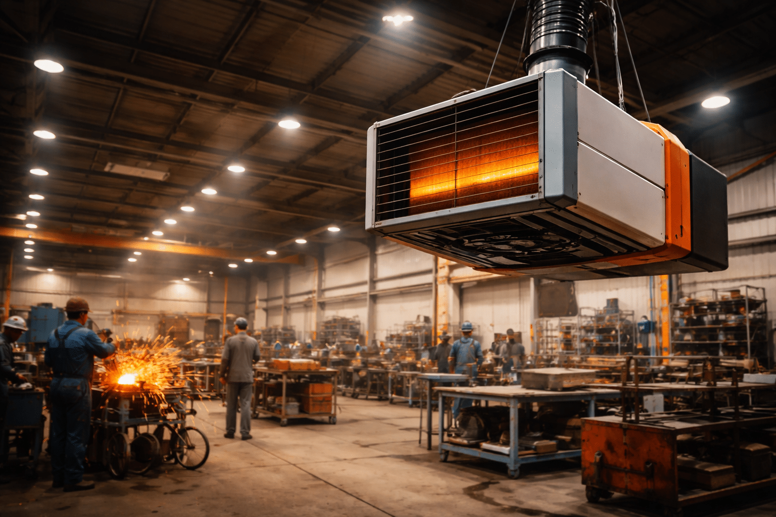 You are currently viewing איך לבחור תנור הסקה לעסק? מדריך לבעלי מפעלים ומוסכים